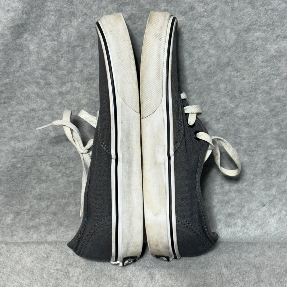 Vans Off The Wall Gray Canvas Lace-Up Sneakers Size 5 Mens Or 6.5 Womens - Picture 7 of 11